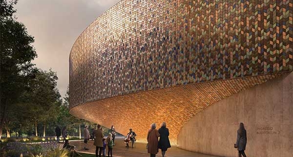 Esterno del progetto del Bosco della Musica